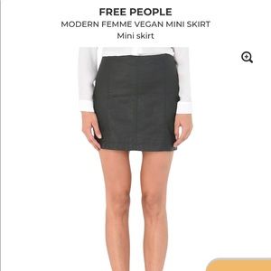 Free People Modern Femme Faux Leather Mini Skirt
